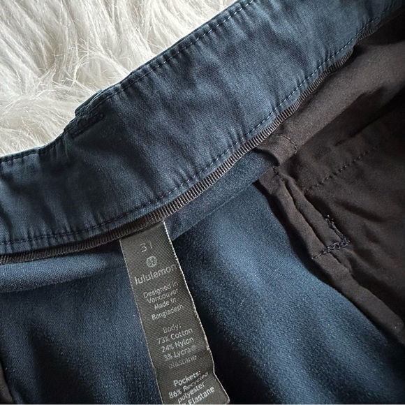 Lululemon Pants Trousers Chinos Blue Stretch Nylon Active Business Outdoor Sz 31 - Picture 7 of 10